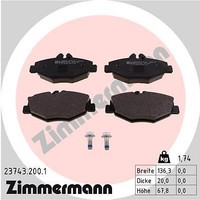 Zimmermann 23743.200.1 Bremsbelagsatz, Scheibenbremse Vorderachse FÜR MERCEDES-B