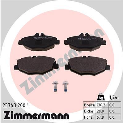 Zimmermann 23743.200.1 Bremsbelagsatz, Scheibenbremse Vorderachse FÜR MERCEDES-B-image