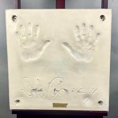 PLANET HOLLYWOOD SEATTLE Sean Connery 1990s Wall of Fame Name/Hand Imprint Cast