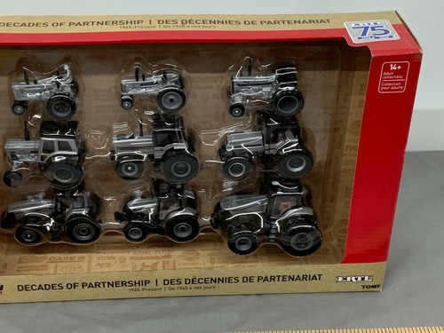 2020 Ertl 1:64 CASE IH 9PC DECADES 75th Anniversary Silver Chaser Tractor SET - Picture 3 of 8