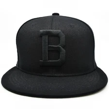 Brooklyn Classic New Leader B Basketball Black White Snapback Era Hat Cap
