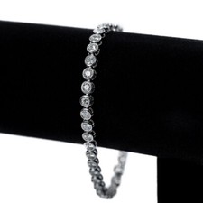 11-14.5CTTW Moissanite tennis bracelet, VVS1 Stone, D-Color, 925 Silver, MOIS2