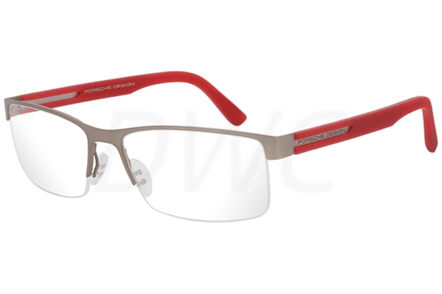 PORSCHE DESIGN Eyeglasses P8230 B 55-17-135 Half Rim Red