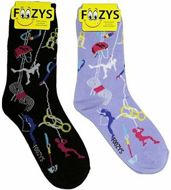 Rock Climbing Sports Climb Walls Bouldering Rope Fun Foozys Socks 2 Pair Women's eBay