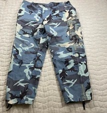 Rothco Pants Mens 44 x 30 Blue Camo Cargo Military Tactical BDU Adjustable