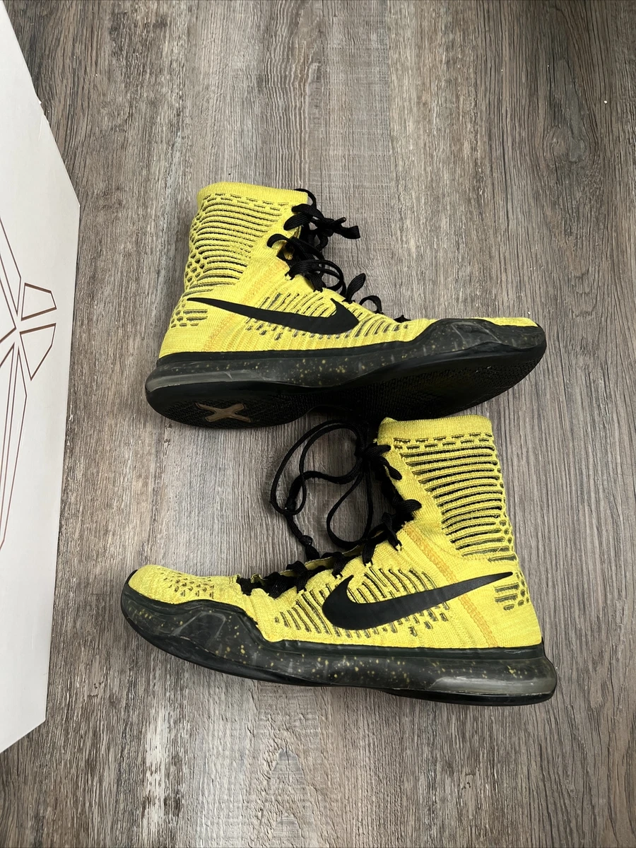 Nike Kobe 10 Elite Opening Night Volt Yellow Black 802762-707 Men's Size 9