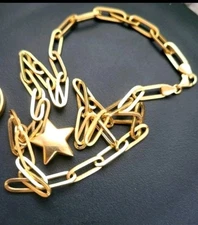 18k Saudi Gold Necklace With Pendant Only (12.3 Grams, 20 Inches