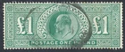 KEVII sg320 £1 deep green - fine used example