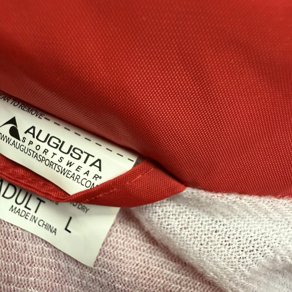 Target Store Employee Windbreaker Jacket Coaches Red Snap Pockets Unisex Large - Image 3 of 4