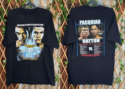 Pacquiao Vs Hatton The Battle Of East And West 2009 T-Shirt Size S-5XL Reprint