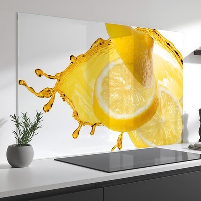 Küchenrückwand Glas Spritzschutz Orangen Spritzig Herd Spüle Fliesenschutz