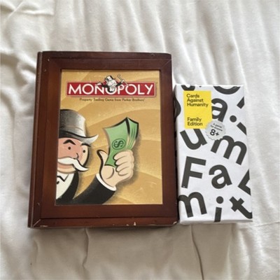 Parker Brothers Monopoly & Cards Against Humanity Family Edition Board Games Set