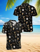 Happy New Year 2026 Hawaiian Shirt - Festive Tropical Aloha Party Wear - Unisex