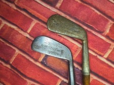 ANTIQUE - Pair 2 - 1920's Wright Ditson St. Andrews Wood Shaft Golf Club