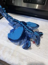 Preowned Folkmanis Blue Three Headed Dragon Hand Puppet Hydra