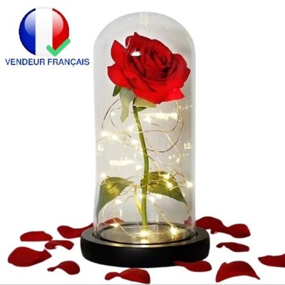 Ewige Rose LED Langlebig Widerstandsfähig Kuppel Geschenk Valentinstag Weihnachten Mütter Love