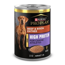 Purina Pro Plan Sport High Protein Wet 13 Ounce Pack of 12 , Beef  Bison