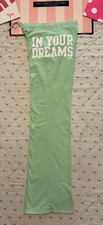 VS PINK VINTAGE Y2K FLARE SWEATPANTS MINT SEAFOAM GREEN IN YOUR DREAMS DOG PUP M