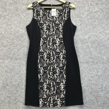 Wallis shift dress UK14 black and white lace panel Sleeveless New With Tags BNWT