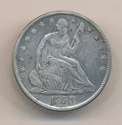 1858 O SEATED LIBERTY SILVER HALF DOLLAR