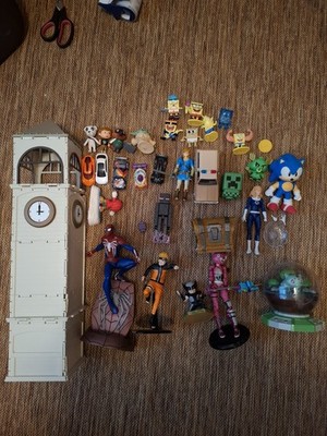Collectible Toy Lot Figures Action Figures Spiderman Anime Fortnite Spongebob