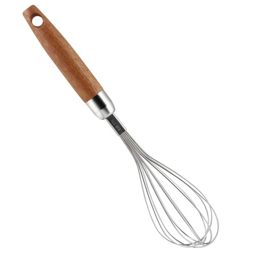 304 Stainless Steel Whisk with Wooden Handle, Balloon Egg Beater Versatile fo...