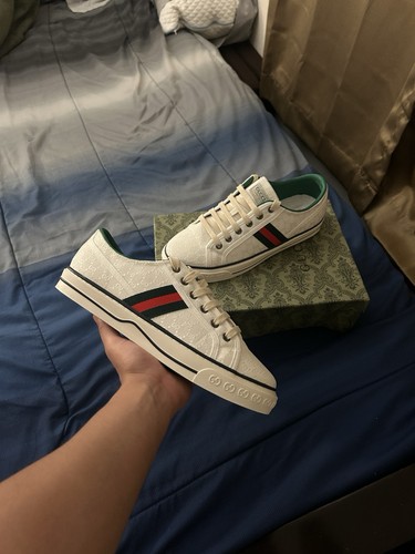 with box Mens White Gucci Tennis 1977 Sneakers Size US 10 EU 43 with Box G1N