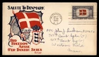 Mayfairstamps US FDC 1943 Washington DC salute to Denmark fleetwood First Day Co