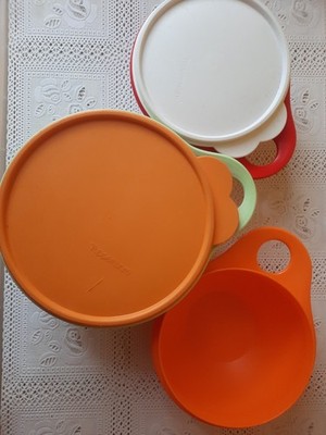 3 Tupperware Schüsseln  mit Deckel  - 1x 1,4l  -  2x600ml , 6809A- gebraucht
