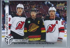 2023-24 Upper Deck Game Dated Moments /599 Quinn Hughes Jack Luke #29 Rookie RC