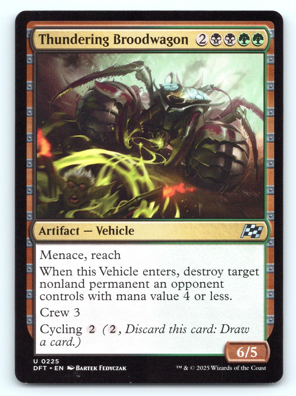 Thundering Broodwagon 225 Uncommon Aetherdrift Magic: The Gathering Near Mint