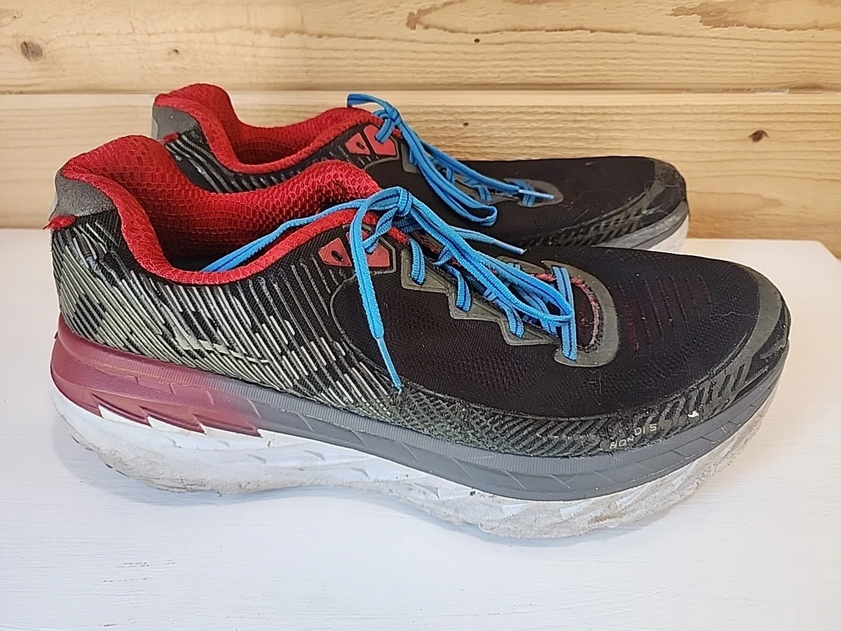 Hoka One One Bondi 5 Men\'s Charcoal/Sky Blue Lace Up Sneakers Size 8 Athletic Hoka One One Bondi 5 Wide Gray/Blue Men 10.5 | Mercari main image 2