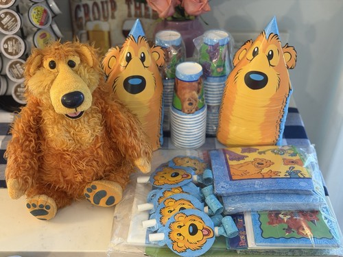 RARE Vintage Bear in the Big Blue House Birthday Party Supplies Set 90s/Y2K