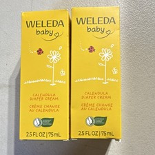 2-Weleda Calendula Diaper Cream 2.5 fl oz Natural Soothing Baby Skin Care
