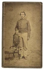 Civil War Era CDV Soldier Photo A.P. Hart Elmira NY Union Uniform Antique