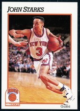 1991-92 NBA Hoops John Starks #406 Rookie Card RC New York Knicks. rookie card picture