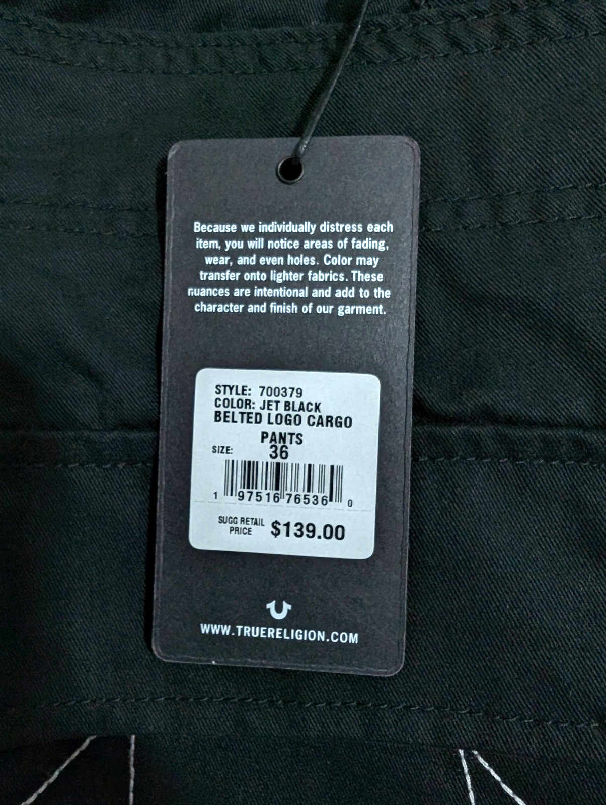 Size 34 36 Jet Black Relaxed