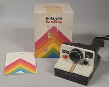 Vintage Polaroid One Step Land Camera Rainbow W/ Original Box  Manual Untested