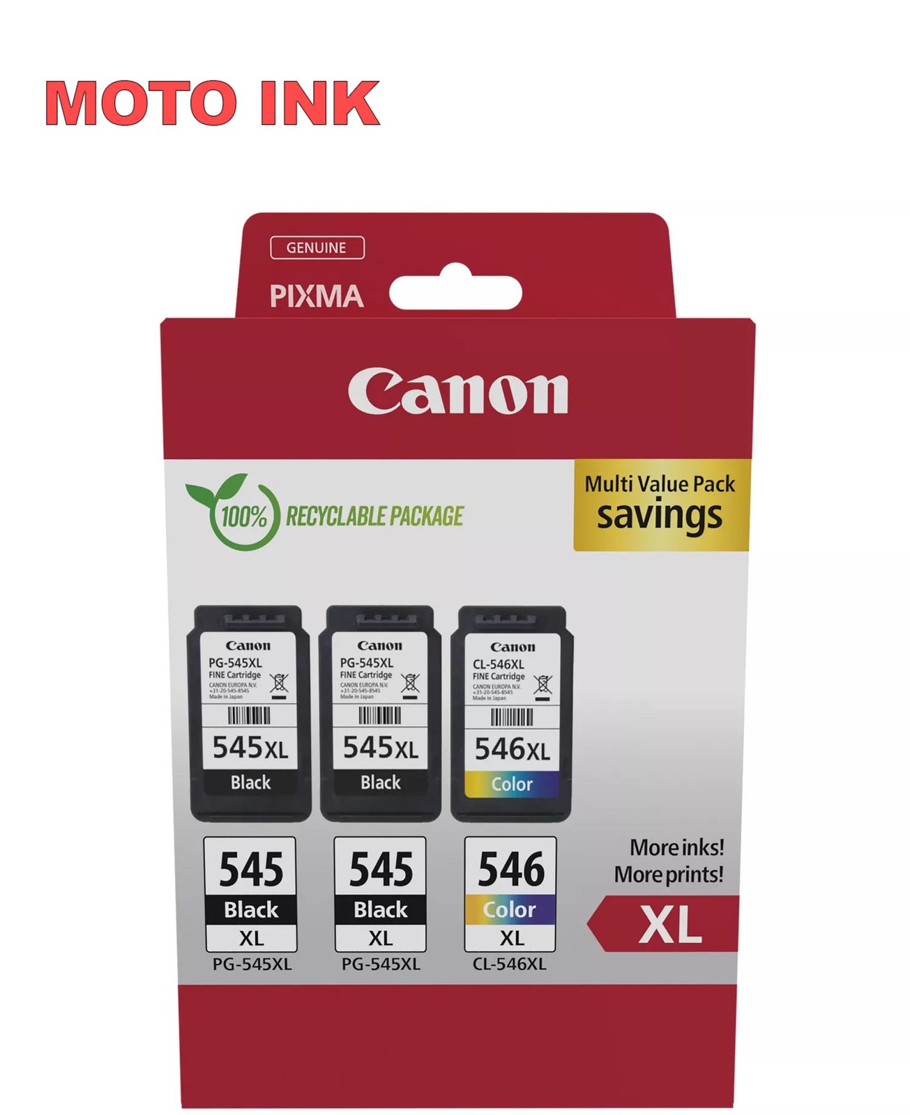 Canon Genuine PG-545XL x 2 / CL-546XL ink pack for PIXMA MG3053 printer - Image 14