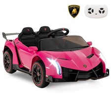 12V Lamborghini 4WD Kids Ride-on Sports Car Battery Powered w/ Power Adapter
