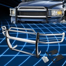 For 99-01 Dodge Ram 1500 Sport Chrome Bumper Grill Protector Grille Brush Guard