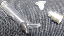 Black Hi Heel Boot Clear Glass Vial 1in Bottle Charm Cremation Ashes Pendant T