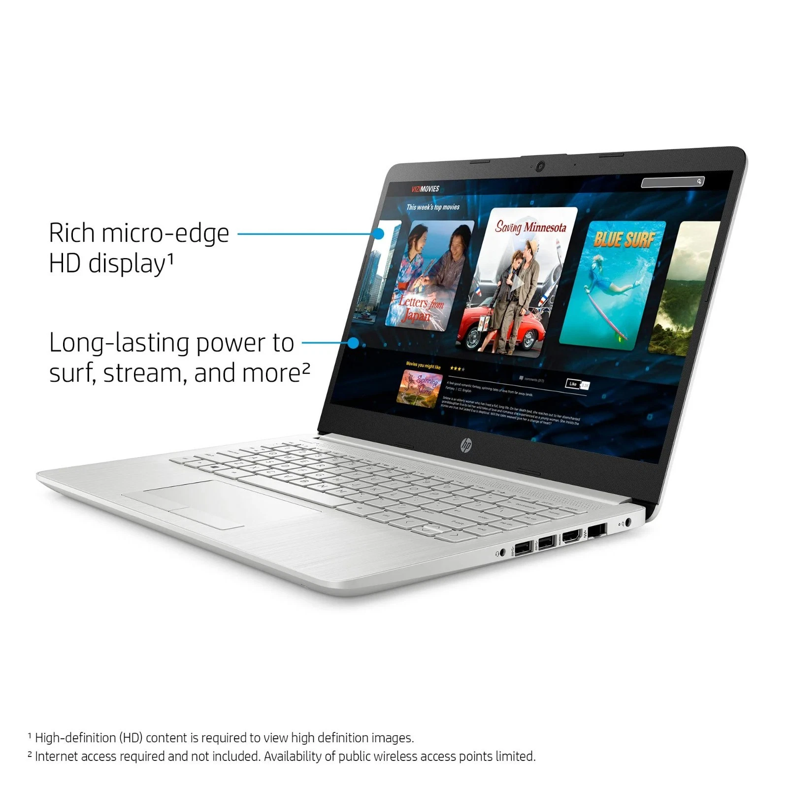 HP 14” Ryzen Student Notebook 3.50GHz 16GB RAM 512GB M.2  Wi-FI Bluetooth Win 11 - Picture 2 of 5