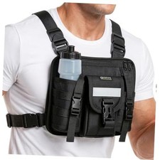 Sports Chest Pack for Men Women, Running Vest Bag Reflective Gear, Tactical