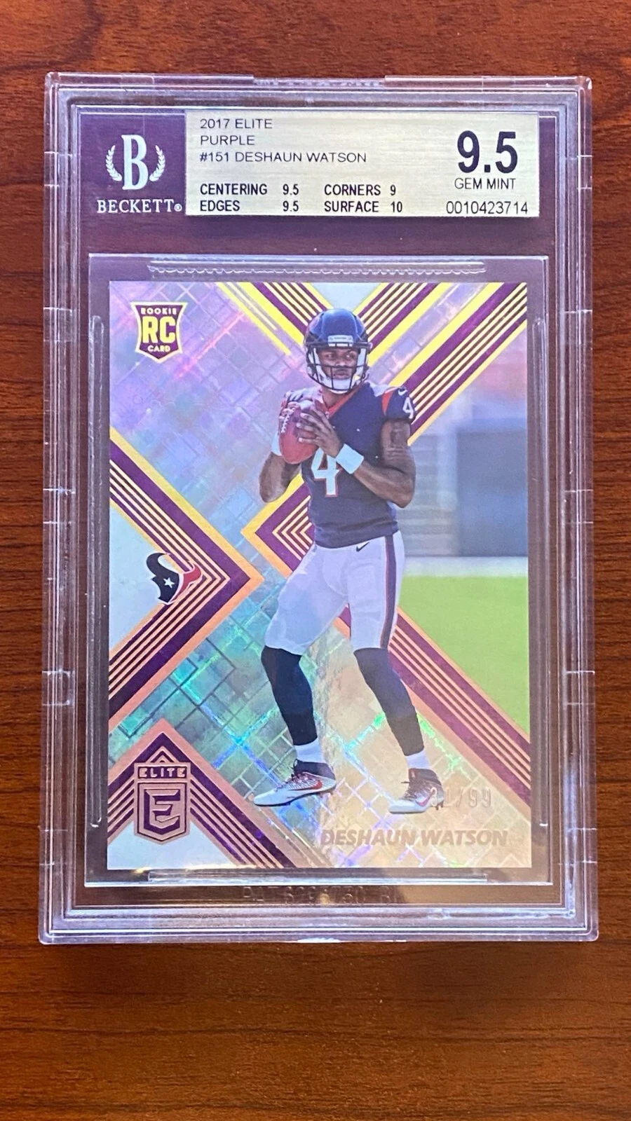 Deshaun Watson Panini Donruss Elite #151 Purple