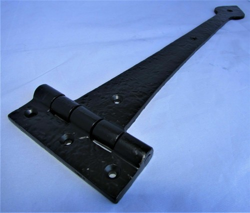 18" Negro Tudor Pesado Hierro Fundido Puerta Puerta Camiseta Bisagras Cabeza de Lanza Hoja PAR D4 - Imagen 7 de 11