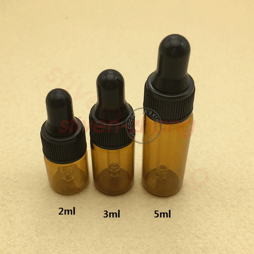 wholesale 2ml 3ml 5ml Amber Glass Dropper bottle Mini Glass essential Oil bottle - Picture 3 of 3