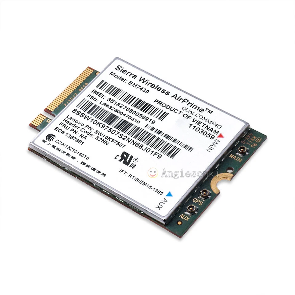 01AX737 LENOVO THINKPAD GOBI6000 Sierra EM7430 LTE/WCDMA 4G WLAN wireless card - Image 4 of 4