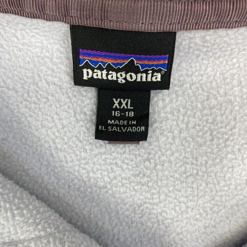 Patagonia fleece Pullover youth girls Size XXL 16-18 light blue - Picture 6 of 10