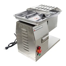 110V 4mm Meat Cutting Machine Stainless Steel Meat Slicer 250kg/h 800W